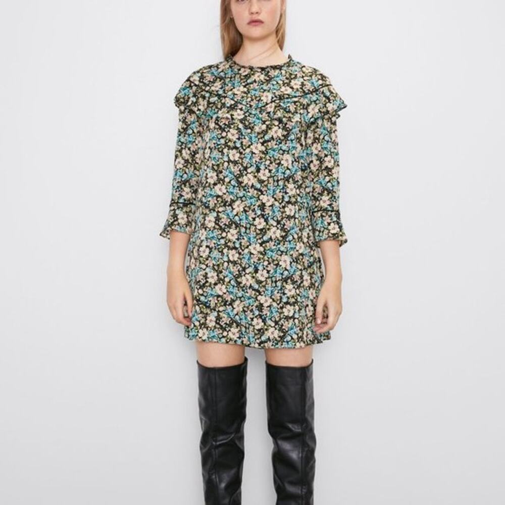 Zara Women's Floral‎ Dress Size S